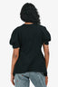 Comme Des Garcons Black Asymmetrical Short Sleeves T-Shirts Size XS