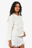 Pre-loved Chanel™ White Tweed Jacket Size 36