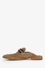 Brunello Cucinelli Brown Suede Beaded Mules Size 36