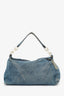Pre-Loved Chanel™ 2002-2003 Blue Denim CC Printed Hobo With Clear Acrylic Hardware