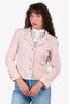 Pre-Loved Chanel™ Pink Silk Blend Tweed Single Breasted Blazer Size 38