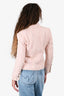 Pre-Loved Chanel™ Pink Silk Blend Tweed Single Breasted Blazer Size 38