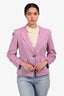 Veronica Beard Purple Ruched Sleeve Single Breasted Blazer Size 4