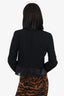 Akris Black Wool Sheer Trim Blazer Size 6
