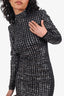 Smythe Sequin Long Sleeve Mock Neck Gown Size XS