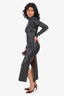 Smythe Sequin Long Sleeve Mock Neck Gown Size XS
