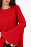 Frame Red Bell Sleeve Long Sleeves Top Size XS
