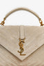 Saint Laurent 2020 Taupe Suede Medium 'College' Bag