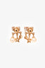 Christian Dior Gold Tone Metal/Faux Pearl Earrings