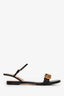 Gucci Black Leather GG Marmont Sandals Size 37 (As Is)