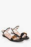 Gucci Black Leather GG Marmont Sandals Size 37 (As Is)