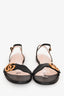 Gucci Black Leather GG Marmont Sandals Size 37 (As Is)