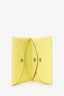 Hermès 2024 Limoncello Chevre Mysore Leather Calvi Duo Compact Card Holder
