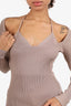 Jonathan Simkhai Brown Ribbed Knit Bralette Sweater Size XS