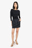 Theory Black Wool Long Sleeve Dress Size 2