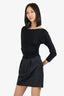 Theory Black Wool Long Sleeve Dress Size 2