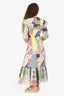 Miu Miu 2020 Patchwork Long Sleeve Midi Dress Size 40