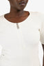 MCQ Alexander McQueen White Textured Midi Dress Size 46 IT