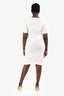 MCQ Alexander McQueen White Textured Midi Dress Size 46 IT