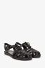 Gucci Black Rubber GG Logo Sandals Size 5 UK