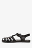 Gucci Black Rubber GG Logo Sandals Size 5 UK