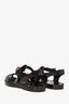 Gucci Black Rubber GG Logo Sandals Size 5 UK