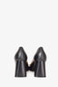 Gucci Black Leather Horse-bit Square Toe Heels Size 39