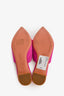 Aquazzura Pink Silk Pom Pom Mules Size 37.5