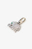 Cartier Vintage 18K White Gold Rhodium Plated 0.08 cwt Round Emerald Charm