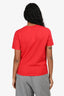 Burberry Red 'Burberry London England' T-Shirt Size XS