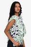 Kenzo Blue/White Floral Print Ruffle Detail Blouse Size 34