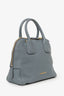 Burberry Grey Leather Greenwood Bowling Bag with Strap