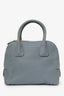 Burberry Grey Leather Greenwood Bowling Bag with Strap