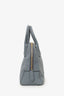 Burberry Grey Leather Greenwood Bowling Bag with Strap