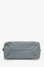 Burberry Grey Leather Greenwood Bowling Bag with Strap