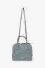 Burberry Grey Leather Greenwood Bowling Bag with Strap