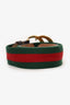Gucci Black/Red GG Marmont Canvas/Leather Web Belt Size 34