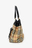 Burberry Beige/Black Leather/Coated Canvas Bag
