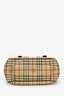 Burberry Beige/Black Leather/Coated Canvas Bag