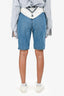 Pre-Loved Chanel™ Blue Denim Shorts with Scarf Size 40