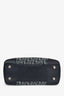 Christian Dior Vintage Navy Oblique Jacquard Leather Top Handle