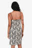Class Roberto Cavalli Black/ Grey Animal Printe Lace Detailed Sleeveless Dress Size 8 US