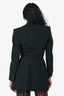 Alexander McQueen 2018 Black Double Lapel Cinch Waisted Blazer Size 40