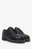 Pre-Loved Chanel™ Black Interlocking CC Logo Lambskin Oxfords Size 39.5