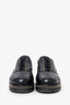 Pre-Loved Chanel™ Black Interlocking CC Logo Lambskin Oxfords Size 39.5