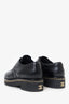 Pre-Loved Chanel™ Black Interlocking CC Logo Lambskin Oxfords Size 39.5