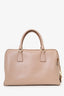 Prada Taupe Saffiano Leather Bowler Bag With Strap (As Is)
