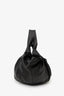 The Row Black Leather Medium Ascot Knot Tote