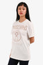 Moschino Couture Off-White Perforated T-Shirt Size XS