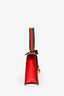 Gucci Red Leather Web Sylvie Small Ribbon Shoulder Bag (As Is)